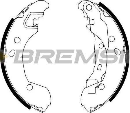 Bremsi GF0862 - Комплект гальм, барабанний механізм autozip.com.ua