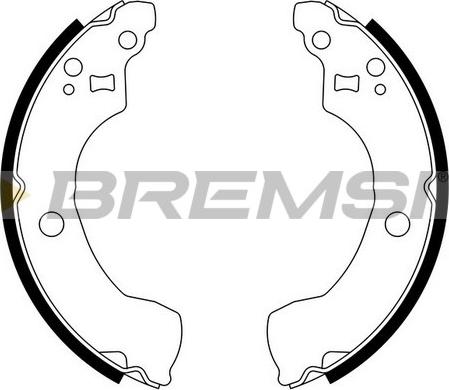 Bremsi GF0867 - Комплект гальм, барабанний механізм autozip.com.ua