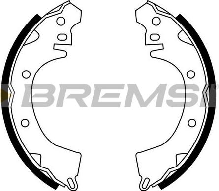 Bremsi GF0815 - Комплект гальм, барабанний механізм autozip.com.ua