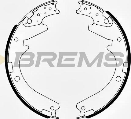 Bremsi GF0816 - Комплект гальм, барабанний механізм autozip.com.ua