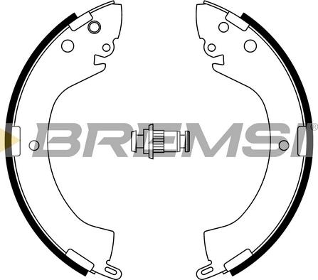 Bremsi GF0813A - Комплект гальм, барабанний механізм autozip.com.ua