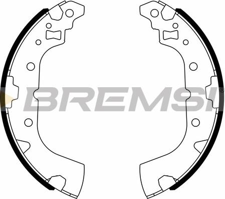 Bremsi GF0836 - Комплект гальм, барабанний механізм autozip.com.ua