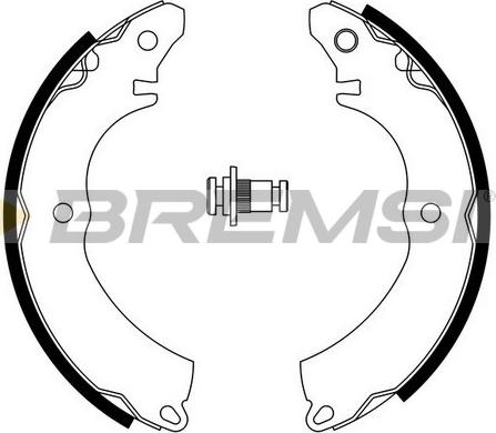 Bremsi GF0828 - Комплект гальм, барабанний механізм autozip.com.ua