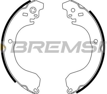 Bremsi GF0871 - Комплект гальм, барабанний механізм autozip.com.ua