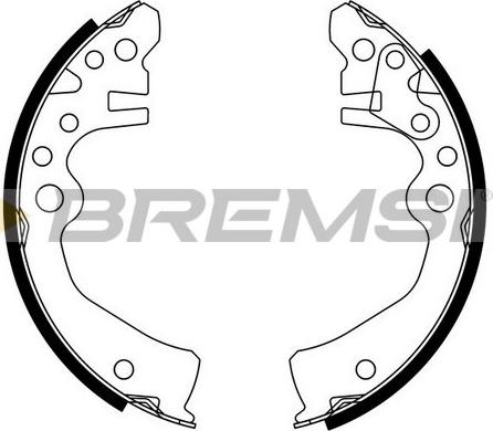 Bremsi GF0878 - Комплект гальм, барабанний механізм autozip.com.ua