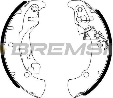 Bremsi GF0395 - Комплект гальм, барабанний механізм autozip.com.ua