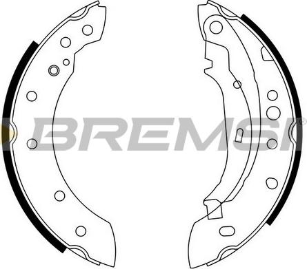 Bremsi GF0391 - Комплект гальм, барабанний механізм autozip.com.ua