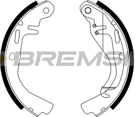 Bremsi GF0348 - Комплект гальм, барабанний механізм autozip.com.ua
