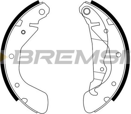 Bremsi GF0353 - Комплект гальм, барабанний механізм autozip.com.ua