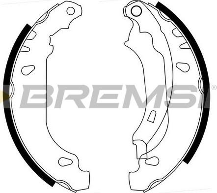 Bremsi GF0386 - Комплект гальм, барабанний механізм autozip.com.ua