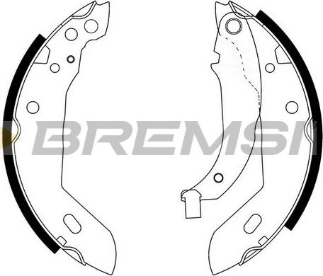 Bremsi GF0381 - Комплект гальм, барабанний механізм autozip.com.ua