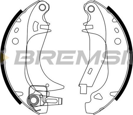 Bremsi GF0382-3 - Комплект гальм, барабанний механізм autozip.com.ua