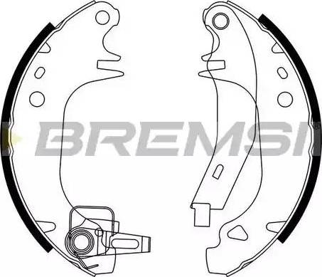 Bremsi GF0382-2 - Комплект гальм, барабанний механізм autozip.com.ua