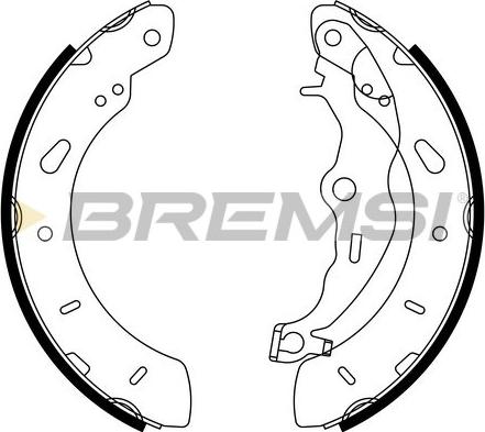 Bremsi GF0248 - Комплект гальм, барабанний механізм autozip.com.ua