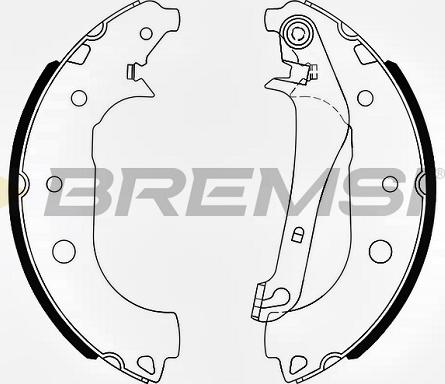 Bremsi GF0250 - Комплект гальм, барабанний механізм autozip.com.ua