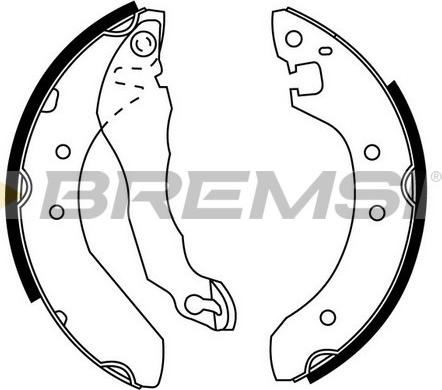 Bremsi GF0267 - Комплект гальм, барабанний механізм autozip.com.ua