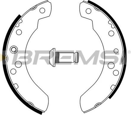 Bremsi GF0219 - Комплект гальм, барабанний механізм autozip.com.ua