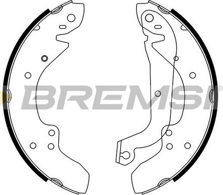 Bremsi GF0210 - Комплект гальм, барабанний механізм autozip.com.ua