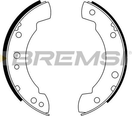 Bremsi GF0211 - Комплект гальм, барабанний механізм autozip.com.ua