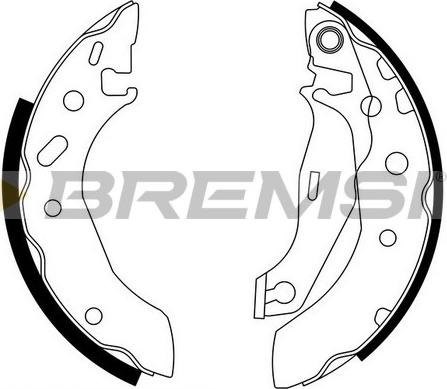 Bremsi GF0235 - Комплект гальм, барабанний механізм autozip.com.ua