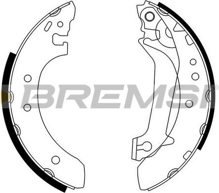 Bremsi GF0236 - Комплект гальм, барабанний механізм autozip.com.ua