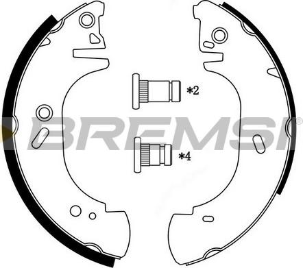 Bremsi GF0231 - Комплект гальм, барабанний механізм autozip.com.ua