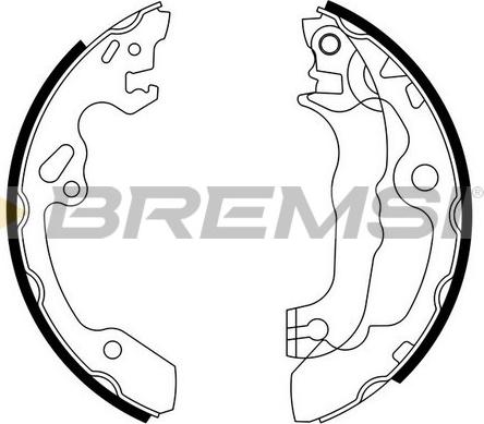 Bremsi GF0238 - Комплект гальм, барабанний механізм autozip.com.ua