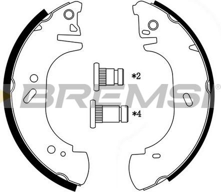 Bremsi GF0233 - Комплект гальм, барабанний механізм autozip.com.ua