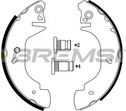 Bremsi GF0232 - Комплект гальм, барабанний механізм autozip.com.ua