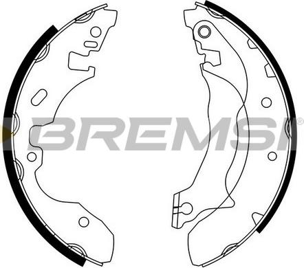 Bremsi GF0237 - Комплект гальм, барабанний механізм autozip.com.ua