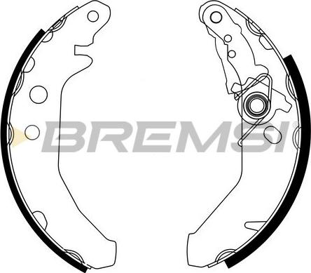 Bremsi GF0225-1 - Комплект гальм, барабанний механізм autozip.com.ua
