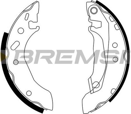Bremsi GF0226 - Комплект гальм, барабанний механізм autozip.com.ua