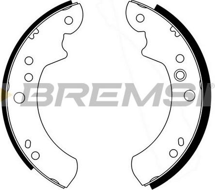 Bremsi GF0220-1 - Комплект гальм, барабанний механізм autozip.com.ua