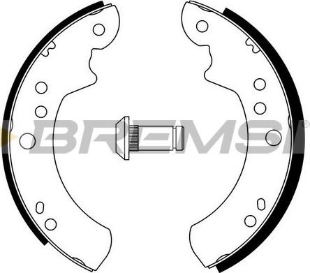 Bremsi GF0220 - Комплект гальм, барабанний механізм autozip.com.ua