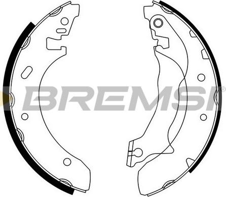 Bremsi GF0228 - Комплект гальм, барабанний механізм autozip.com.ua