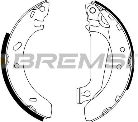 Bremsi GF0227 - Комплект гальм, барабанний механізм autozip.com.ua