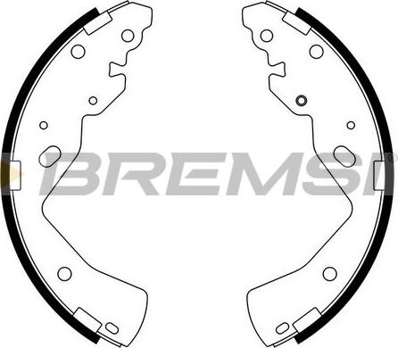 Bremsi GF0798 - Комплект гальм, барабанний механізм autozip.com.ua