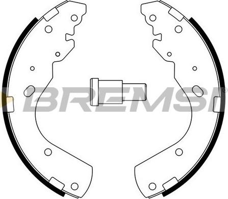 Bremsi GF0797 - Комплект гальм, барабанний механізм autozip.com.ua