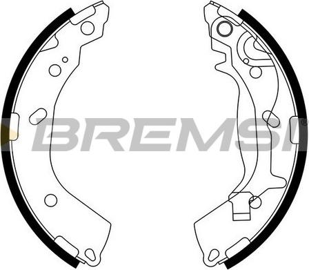 Bremsi GF0745 - Комплект гальм, барабанний механізм autozip.com.ua