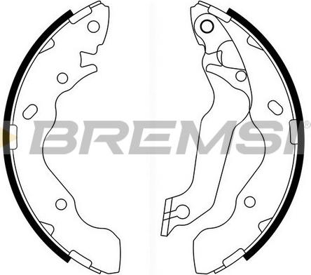 Bremsi GF0741 - Комплект гальм, барабанний механізм autozip.com.ua