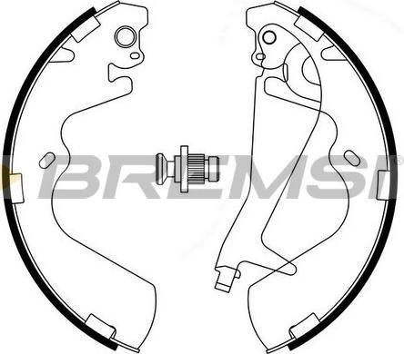 Bremsi GF0743 - Комплект гальм, барабанний механізм autozip.com.ua