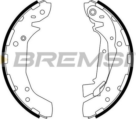 Bremsi GF0742 - Комплект гальм, барабанний механізм autozip.com.ua