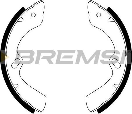 Bremsi GF0754 - Комплект гальм, барабанний механізм autozip.com.ua
