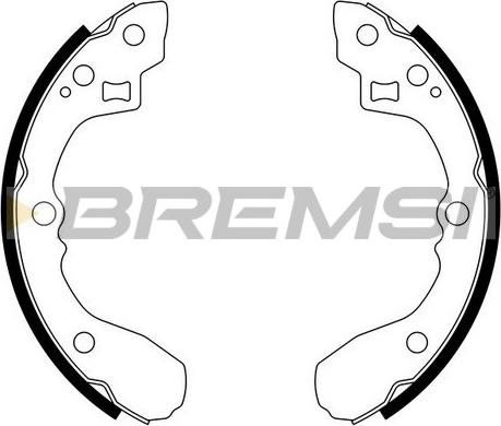 Bremsi GF0760 - Комплект гальм, барабанний механізм autozip.com.ua
