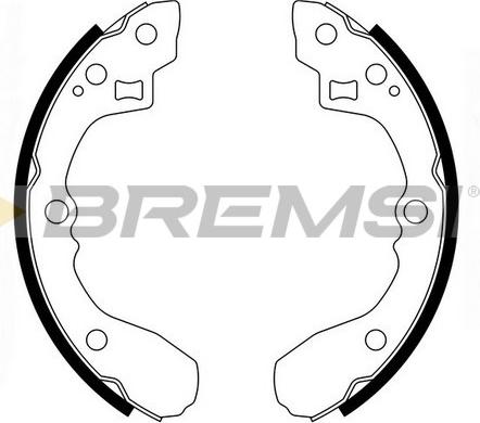 Bremsi GF0761 - Комплект гальм, барабанний механізм autozip.com.ua