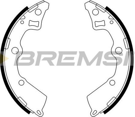 Bremsi GF0767 - Комплект гальм, барабанний механізм autozip.com.ua