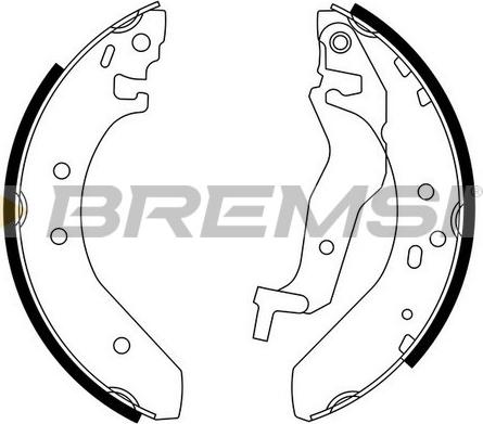 Bremsi GF0705 - Комплект гальм, барабанний механізм autozip.com.ua