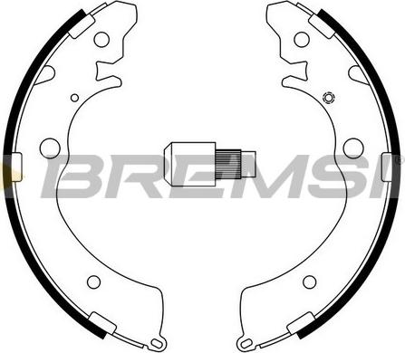 Bremsi GF0706 - Комплект гальм, барабанний механізм autozip.com.ua
