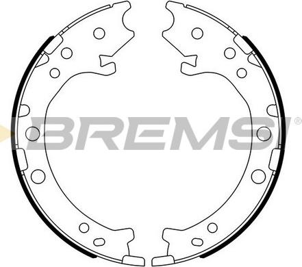 Bremsi GF0715 - Комплект гальм, ручник, парковка autozip.com.ua