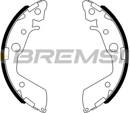 Bremsi GF0718 - Комплект гальм, барабанний механізм autozip.com.ua